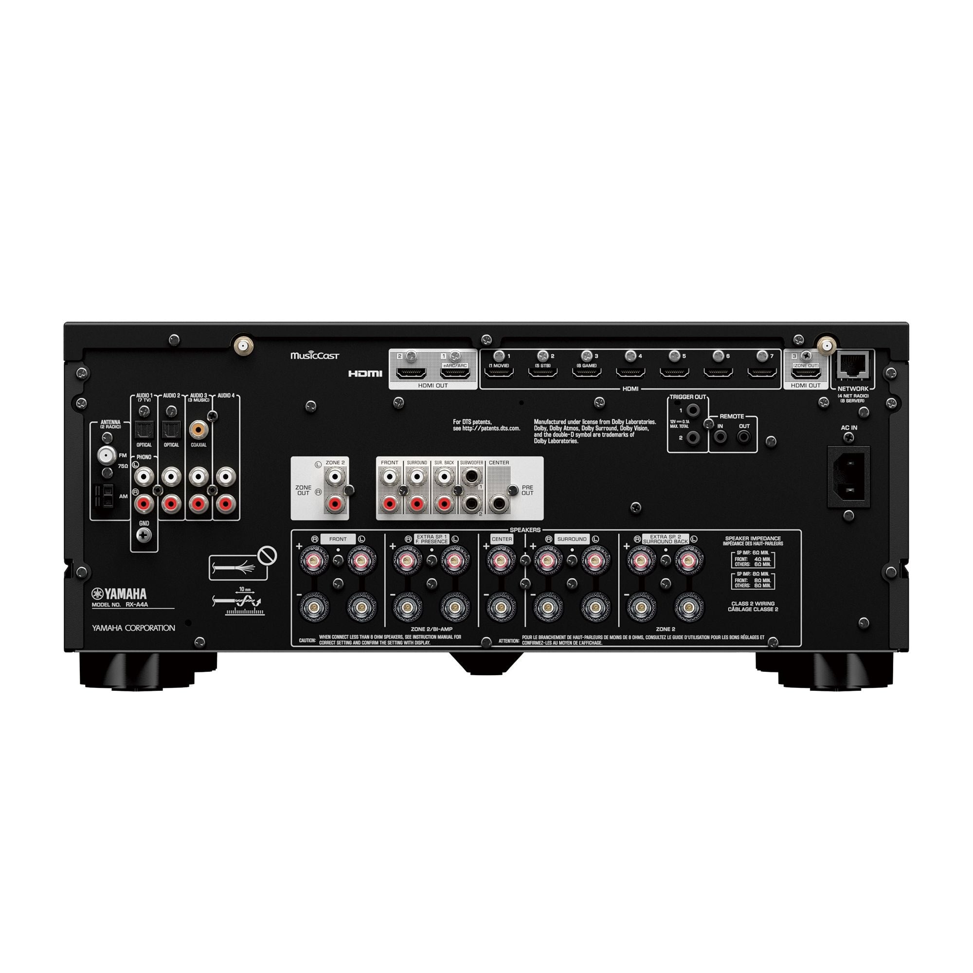Yamaha RX-A4A  AVENTAGE 7.2-Channel AV Receiver with 8K HDMI and MusicCast